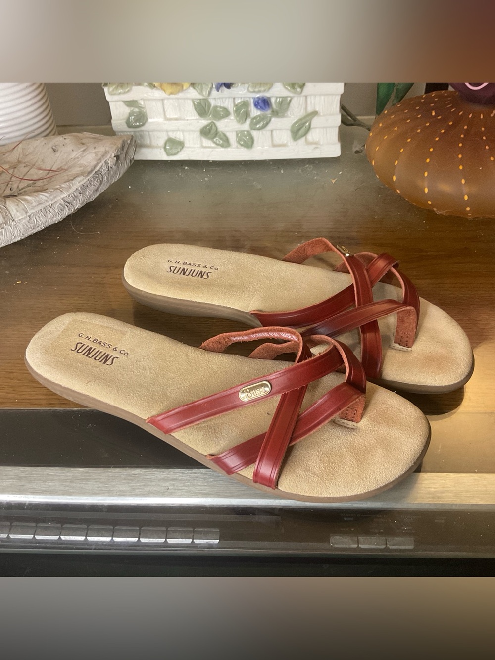 G.H. BASS SHARON SUNJUNS SANDALS SZ 9.5N